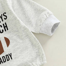 Load image into Gallery viewer, "On Sundays We Watch Football With Daddy" Bubble Romper - A Mama's Lullaby