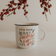 Load image into Gallery viewer, "It's the Most Wonderful Time of the Year" Campfire Coffee Mug - 16 oz - A Mama's Lullaby