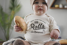 Load image into Gallery viewer, "These Rolls are Homemade" Thanksgiving Bodysuit - A Mama's Lullaby