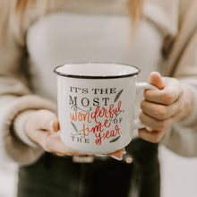 Load image into Gallery viewer, "It's the Most Wonderful Time of the Year" Campfire Coffee Mug - 16 oz - A Mama's Lullaby