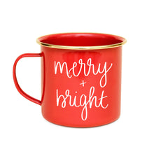 Load image into Gallery viewer, "Merry and Bright" Red Campfire Coffee Mug - 18 oz - A Mama's Lullaby