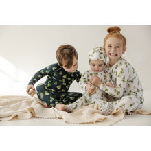 Load image into Gallery viewer, Ivory Christmas Trees Holiday Bamboo Zip Sleeper - A Mama's Lullaby