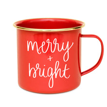 Load image into Gallery viewer, "Merry and Bright" Red Campfire Coffee Mug - 18 oz - A Mama's Lullaby
