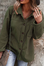 Load image into Gallery viewer, Solid Flannel Shacket - Army Green - A Mama's Lullaby