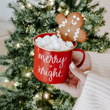 Load image into Gallery viewer, "Merry and Bright" Red Campfire Coffee Mug - 18 oz - A Mama's Lullaby