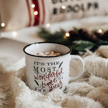 Load image into Gallery viewer, "It's the Most Wonderful Time of the Year" Campfire Coffee Mug - 16 oz - A Mama's Lullaby