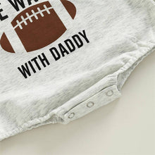 Load image into Gallery viewer, "On Sundays We Watch Football With Daddy" Bubble Romper - A Mama's Lullaby