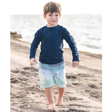 Load image into Gallery viewer, Coastal Stripe Swim Trunks - A Mama's Lullaby