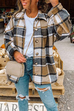 Load image into Gallery viewer, Plaid Flannel Shacket Jacket Women - Brown - A Mama's Lullaby