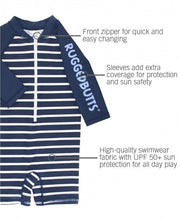 Load image into Gallery viewer, Striped Rash Guard Bodysuit - A Mama's Lullaby