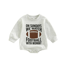 Load image into Gallery viewer, "On Sundays We Watch Football With Daddy" Bubble Romper - A Mama's Lullaby
