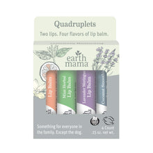 Load image into Gallery viewer, Earth Mama • Lip Balm Quadruplets