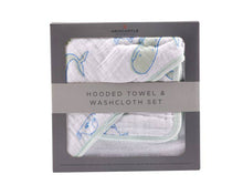 Load image into Gallery viewer, Hooded Towel & Washcloth Set
