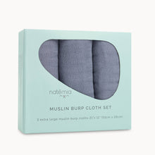 Load image into Gallery viewer, Muslin Bamboo Burp Cloths (3 pack)