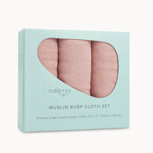 Load image into Gallery viewer, Muslin Bamboo Burp Cloths (3 pack)