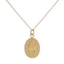 Load image into Gallery viewer, Gold Plated Miraculous Medal Cross Necklace