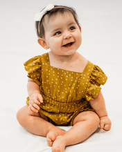 Load image into Gallery viewer, Nala Ruffle Back Polka Dot Romper