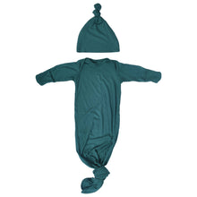 Load image into Gallery viewer, Ribbed Knotted Gown Set with Hat