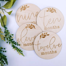 Load image into Gallery viewer, Wooden Monthly Milestone Discs Set
