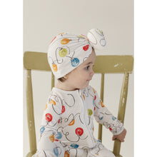 Load image into Gallery viewer, Ivory Holiday Lights Bamboo Zip Sleeper - A Mama's Lullaby