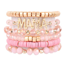 Load image into Gallery viewer, "MAMA" Mixed Beads Charm Bracelet