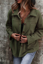 Load image into Gallery viewer, Solid Flannel Shacket - Army Green - A Mama's Lullaby