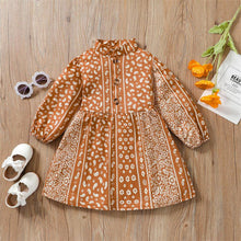Load image into Gallery viewer, Rust Paisley Fall Dress - A Mama's Lullaby