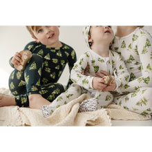 Load image into Gallery viewer, Ivory Christmas Trees Holiday Bamboo Zip Sleeper - A Mama's Lullaby