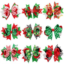 Load image into Gallery viewer, Christmas Hair Bow - A Mama's Lullaby
