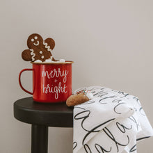 Load image into Gallery viewer, "Merry and Bright" Red Campfire Coffee Mug - 18 oz - A Mama's Lullaby
