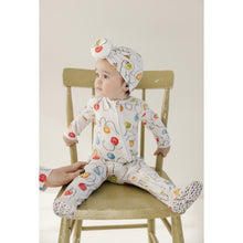 Load image into Gallery viewer, Ivory Holiday Lights Bamboo Zip Sleeper - A Mama's Lullaby