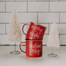 Load image into Gallery viewer, "Merry and Bright" Red Campfire Coffee Mug - 18 oz - A Mama's Lullaby