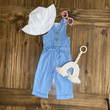 Load image into Gallery viewer, Ari Button Front Denim Jumpsuit