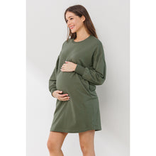 Load image into Gallery viewer, Crew Neck Maternity Sweater Dress w/Pockets - A Mama's Lullaby