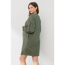 Load image into Gallery viewer, Crew Neck Maternity Sweater Dress w/Pockets - A Mama's Lullaby