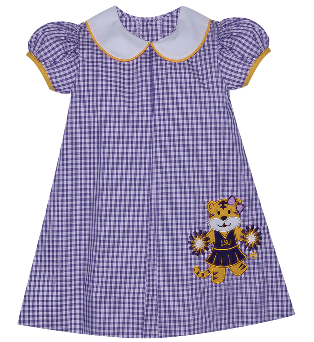 Girls Plaid Tiger Dress