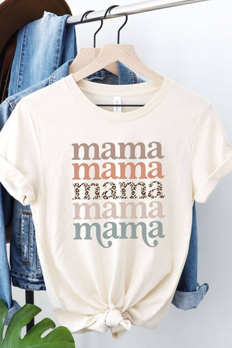 Mama Leopard Boho Graphic Tee - A Mama's Lullaby