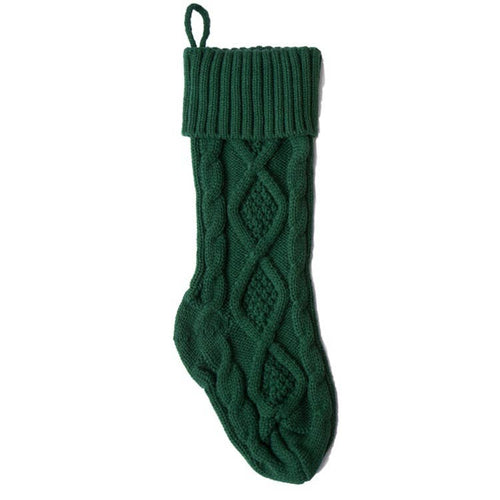 Cable Knit Christmas Stocking - A Mama's Lullaby