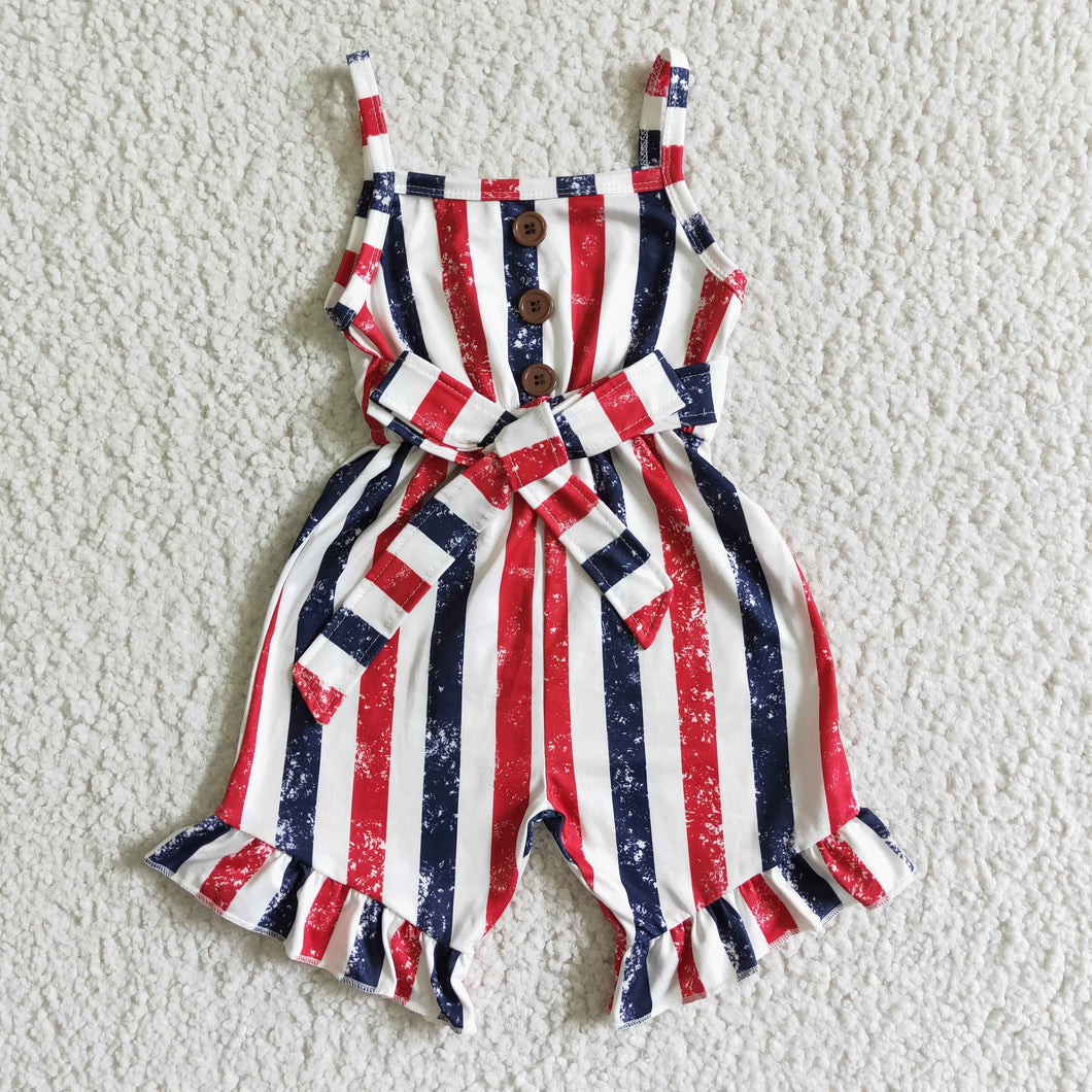 Blue and Red Striped Cami Jumpsuit - A Mama's Lullaby