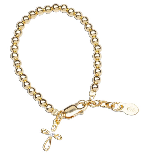 Lenox - 14K Gold-Plated Cross Baby & Children's Bracelet