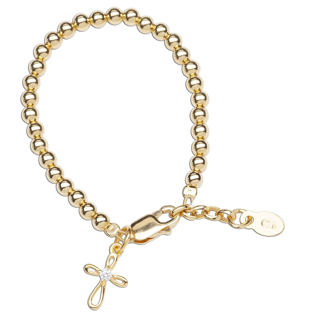 Lenox - 14K Gold-Plated Cross Baby & Children's Bracelet
