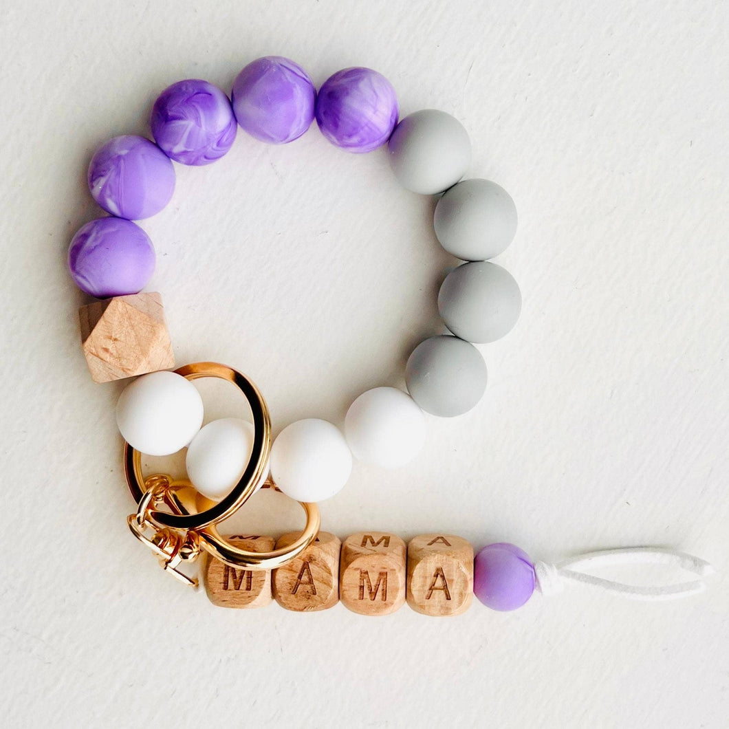 MAMA Beads Bangle Keychain Silicone Bracelet - A Mama's Lullaby